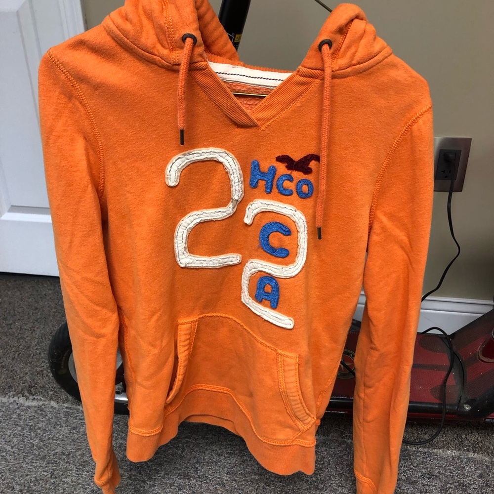 Orange Hollister hoodie